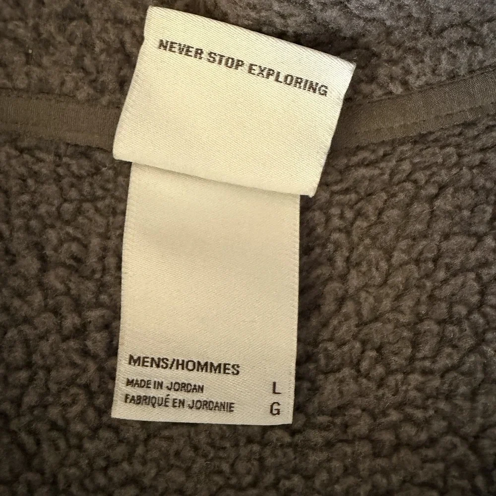 The North Face Gordon Lyons 1/4 Zip Jacket Mens L Green Fleece Pullover Outdoors